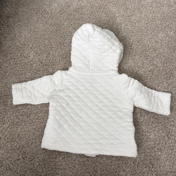 Little Me Quilted Baby Sweater White embroidered animals size 0-3 months - Picture 8 of 8